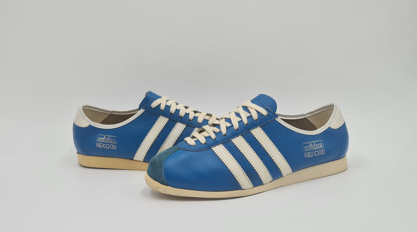 *WIE NEU* Vintage 1970er Adidas Rekord 3 Riemen UK 8 / EUR 42