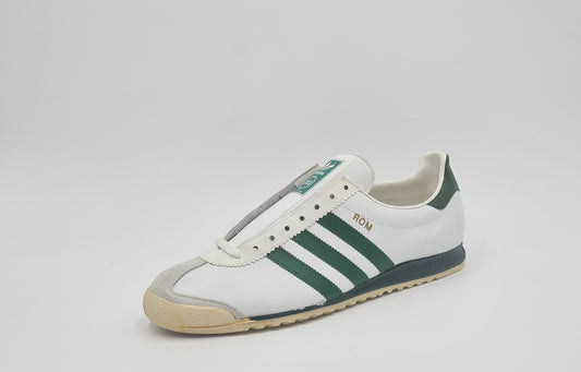 *NEU* Vintage 1980er Adidas Rom mit grünen Streifen UK 10,5 / EUR 45 1/3
