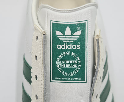 *NEU* Vintage 1980er Adidas Rom mit grünen Streifen UK 10,5 / EUR 45 1/3