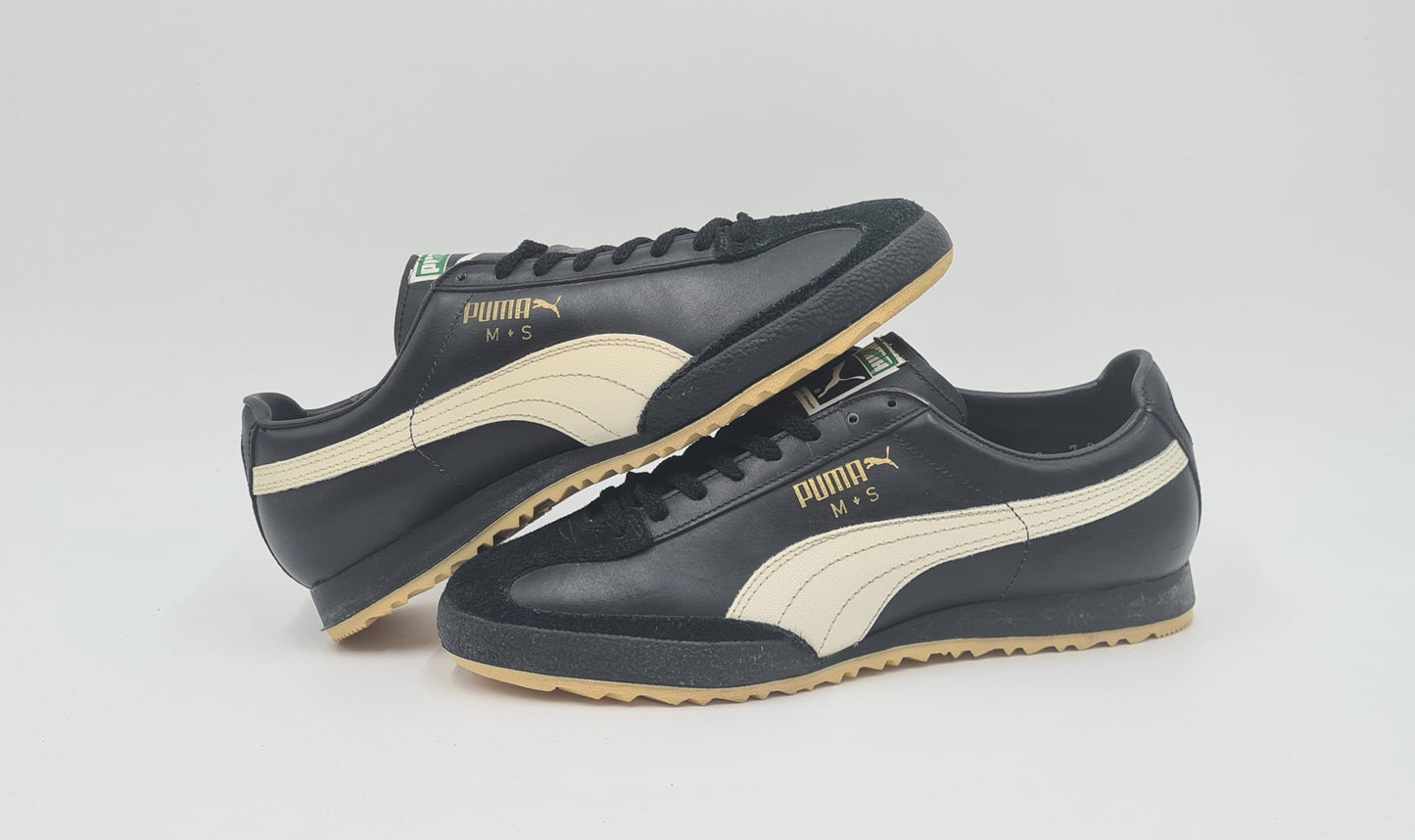 *NEU* Vintage 1980er Puma M+S Schwarz West Germany Gr. UK 8 / EUR 42