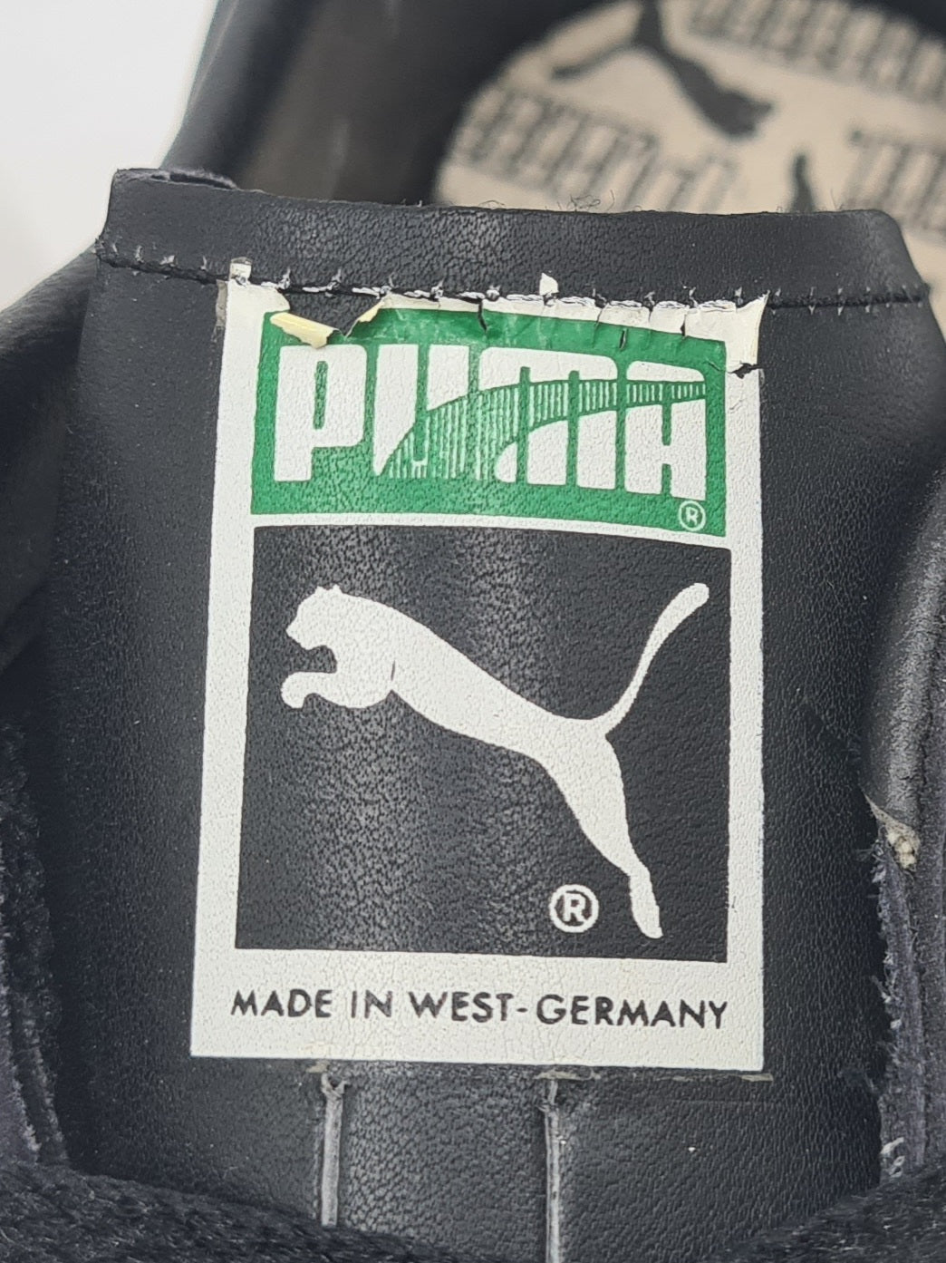 *NEU* Vintage 1980er Puma M+S Schwarz West Germany Gr. UK 8 / EUR 42