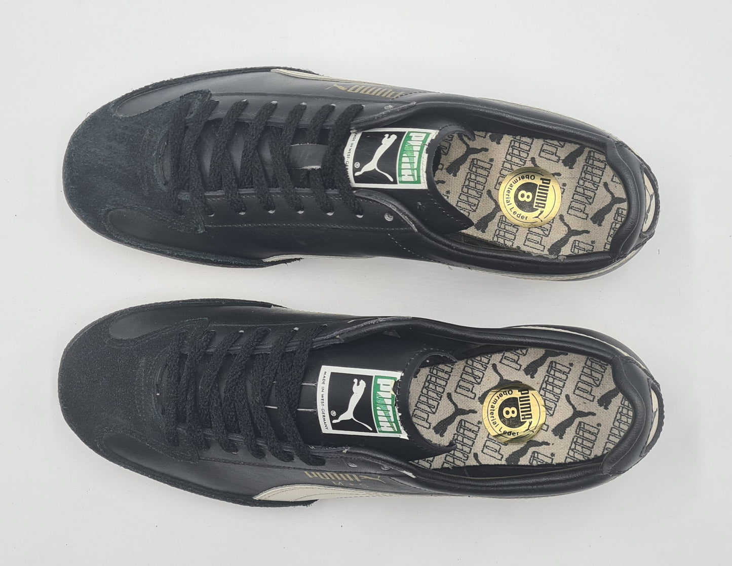 *NEU* Vintage 1980er Puma M+S Schwarz West Germany Gr. UK 8 / EUR 42