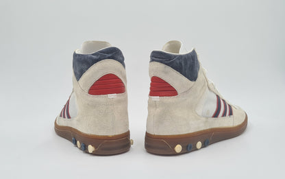 *TOP* Vintage 1980er Adidas Handball LXS Hi UK 10 / EUR 44 2/3