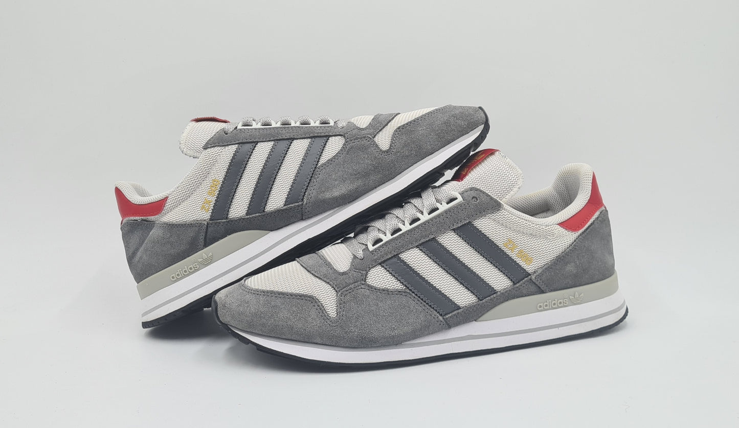 *Guter Zustand* 2021 Adidas ZX 500 Grau Weiß Gr. UK 11 / EUR 46