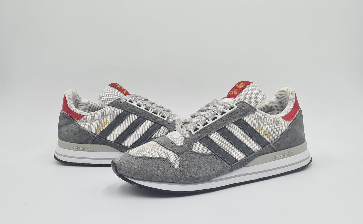 *Guter Zustand* 2021 Adidas ZX 500 Grau Weiß Gr. UK 11 / EUR 46