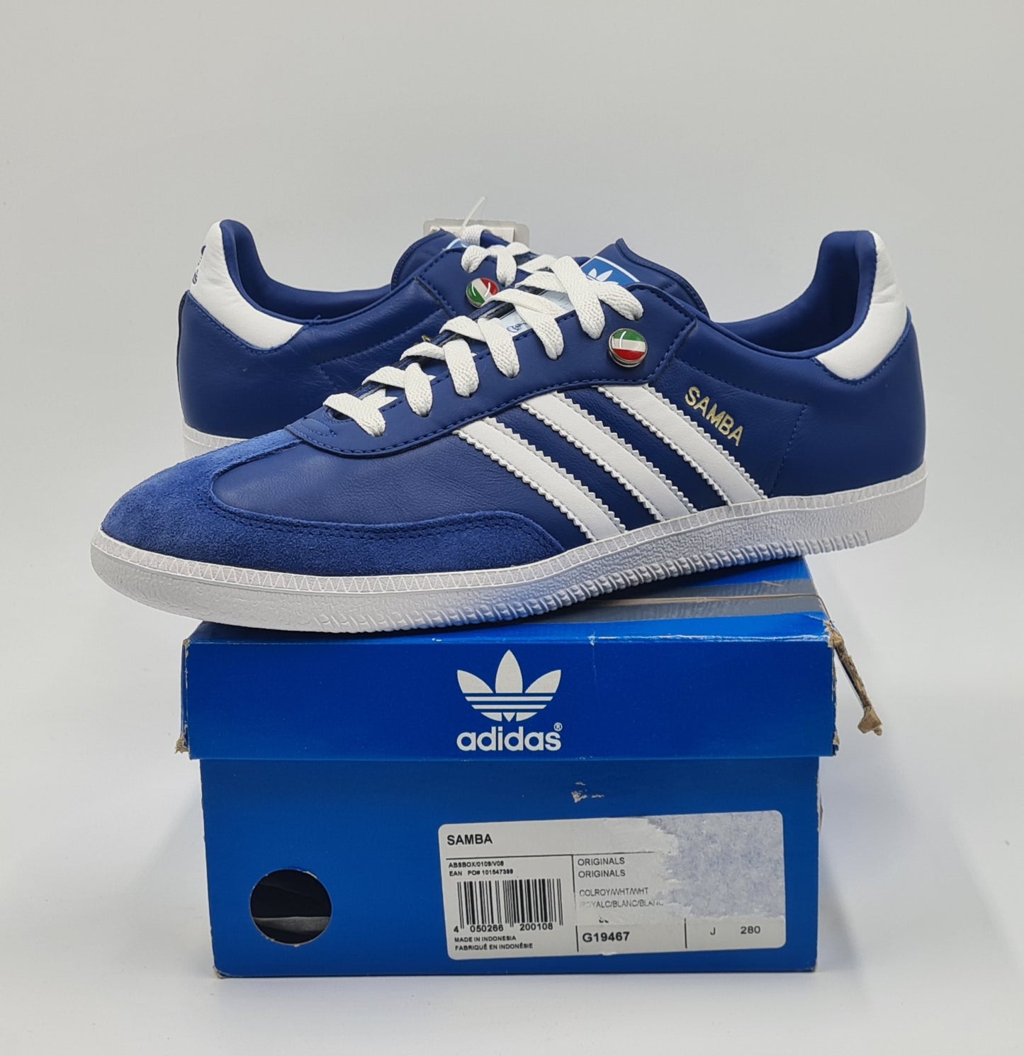 *NEW* 2010 Adidas Samba Colray Retro Blue UK 9.5 / EUR 44