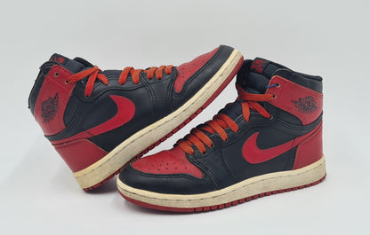 *TOP* Vintage 1985 Nike Air Jordan 1 Black Red BRED US 6 / EUR 38,5