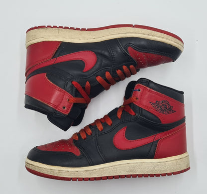 *TOP* Vintage 1985 Nike Air Jordan 1 Black Red BRED US 6 / EUR 38,5