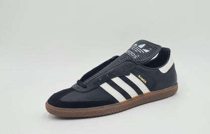 *NEU* Vintage 1980er Adidas Samba schwarz West Germany UK 10 / EUR 44 2/3