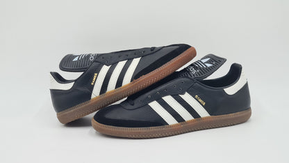 *NEU* Vintage 1980er Adidas Samba schwarz West Germany UK 10 / EUR 44 2/3