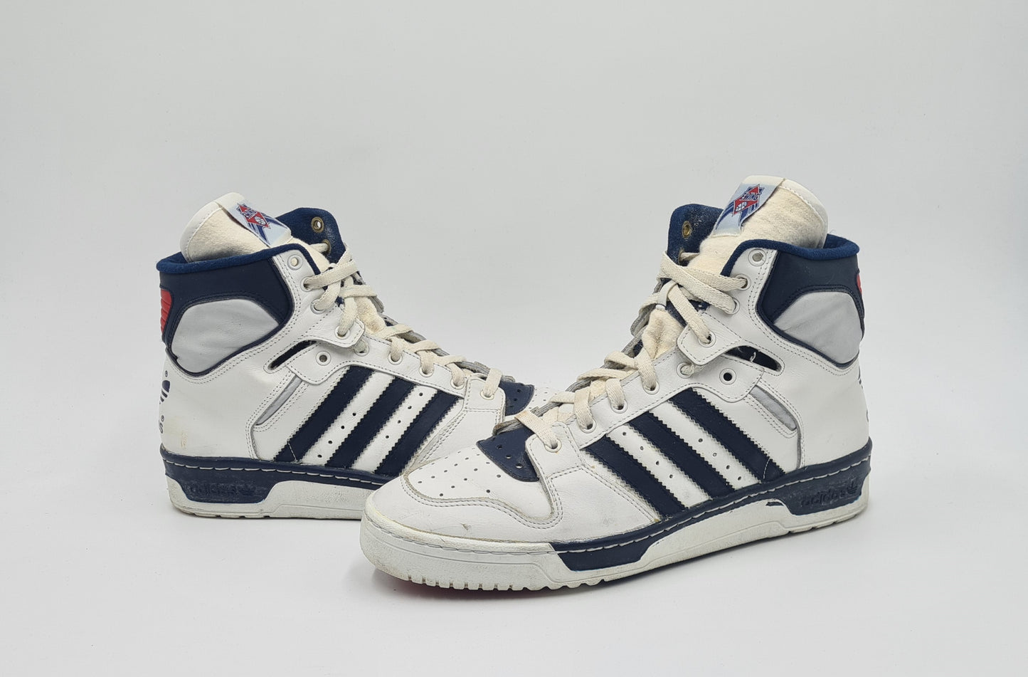 *TOP* Vintage 1980er Adidas Conductor Hi Ewing France UK 10 / EUR 44 2/3