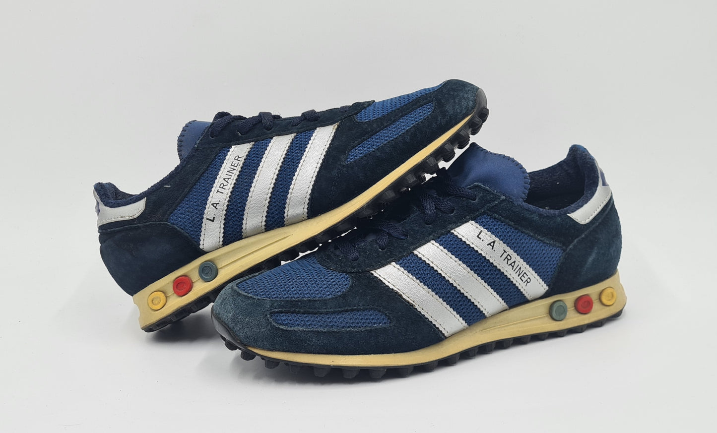 *Guter Zustand* Vintage 1980er Adidas LA Trainer Yugoslavia UK 7,5 / EUR 41 1/3
