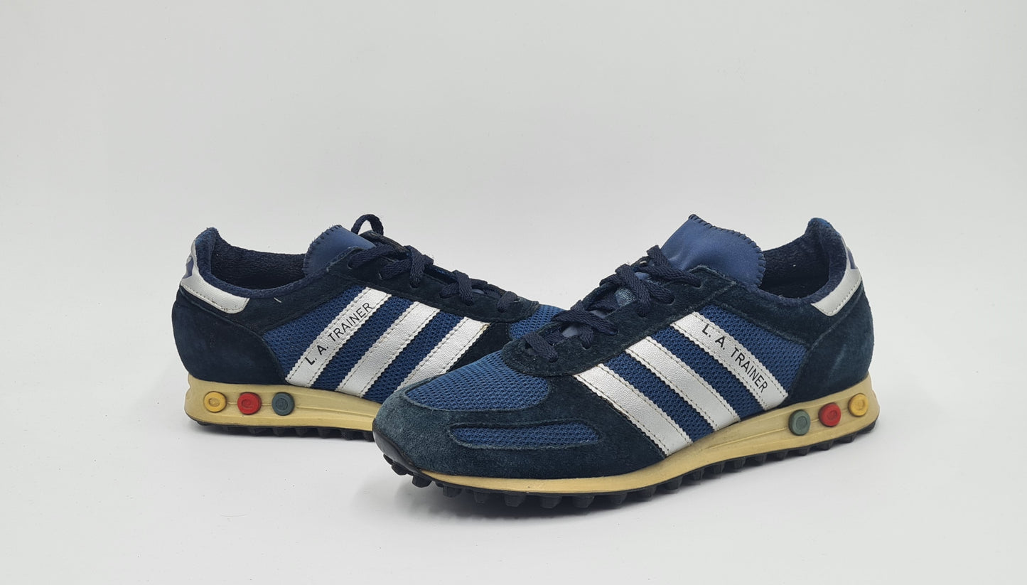 *Guter Zustand* Vintage 1980er Adidas LA Trainer Yugoslavia UK 7,5 / EUR 41 1/3