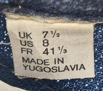 *Guter Zustand* Vintage 1980er Adidas LA Trainer Yugoslavia UK 7,5 / EUR 41 1/3