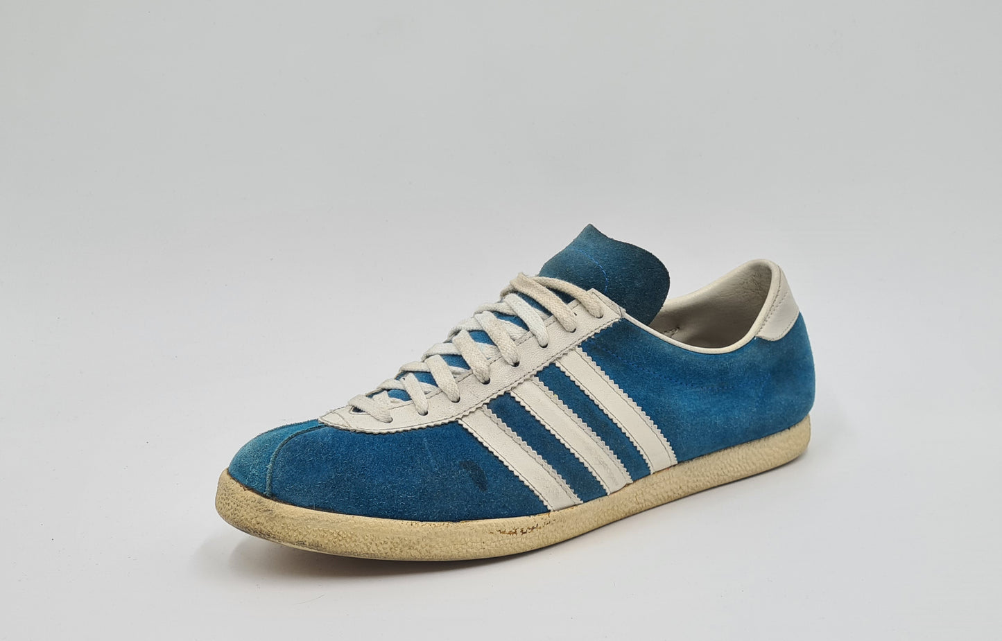Vintage 1970er Adidas Athen West Germany 3 Riemen UK 8,5 / US 9 / EUR 42 2/3