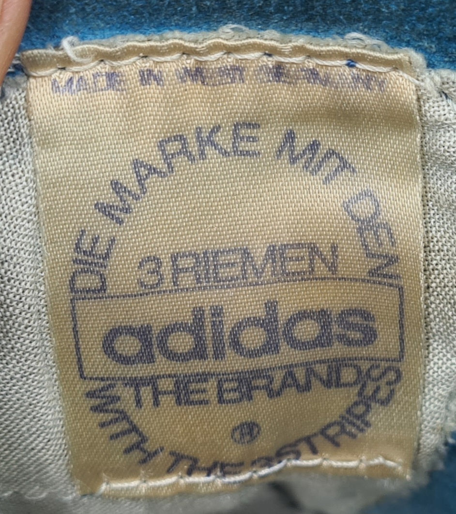 Vintage 1970er Adidas Athen West Germany 3 Riemen UK 8,5 / US 9 / EUR 42 2/3