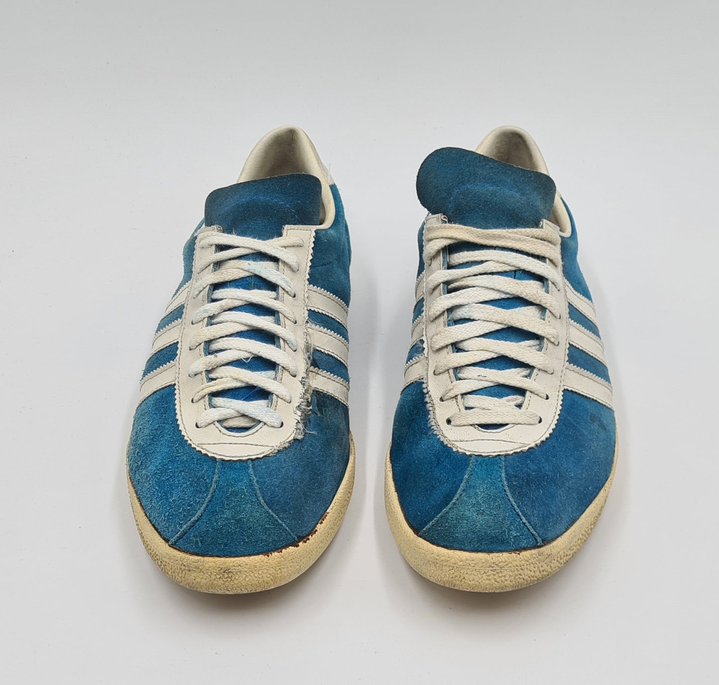 Vintage 1970er Adidas Athen West Germany 3 Riemen UK 8,5 / US 9 / EUR 42 2/3
