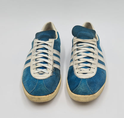 Vintage 1970er Adidas Athen West Germany 3 Riemen UK 8,5 / US 9 / EUR 42 2/3