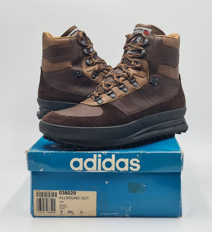 *WIE NEU* Vintage 1980er Adidas Allround Outdoor Trekking Boots UK 9 / EUR 43 1/3