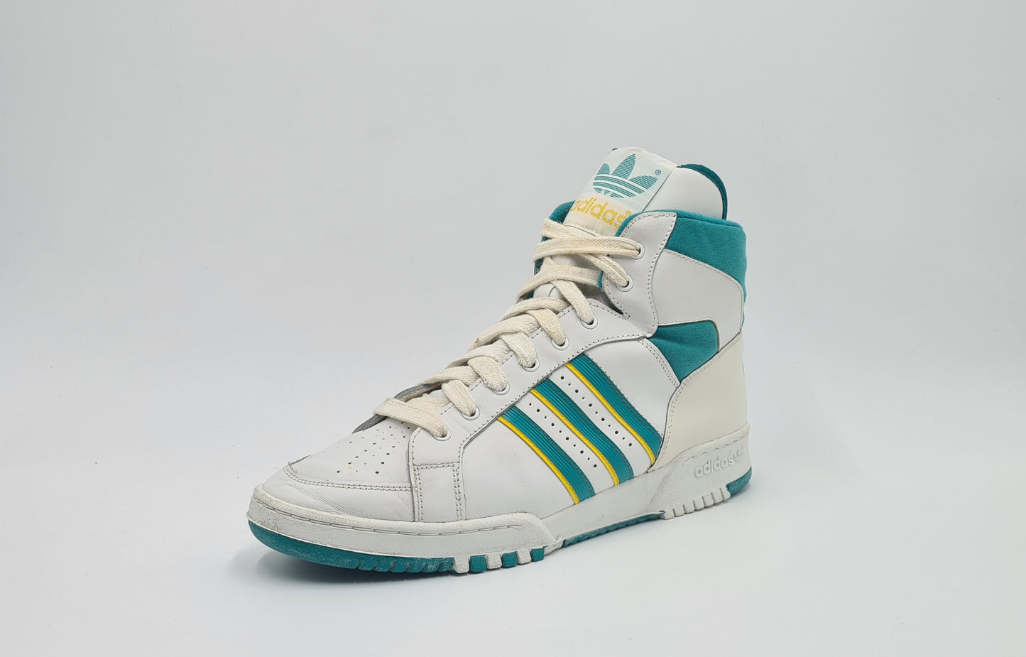 *WIE NEU* Vintage 1980er Adidas Connector Hi UK 9,5 / EUR 44
