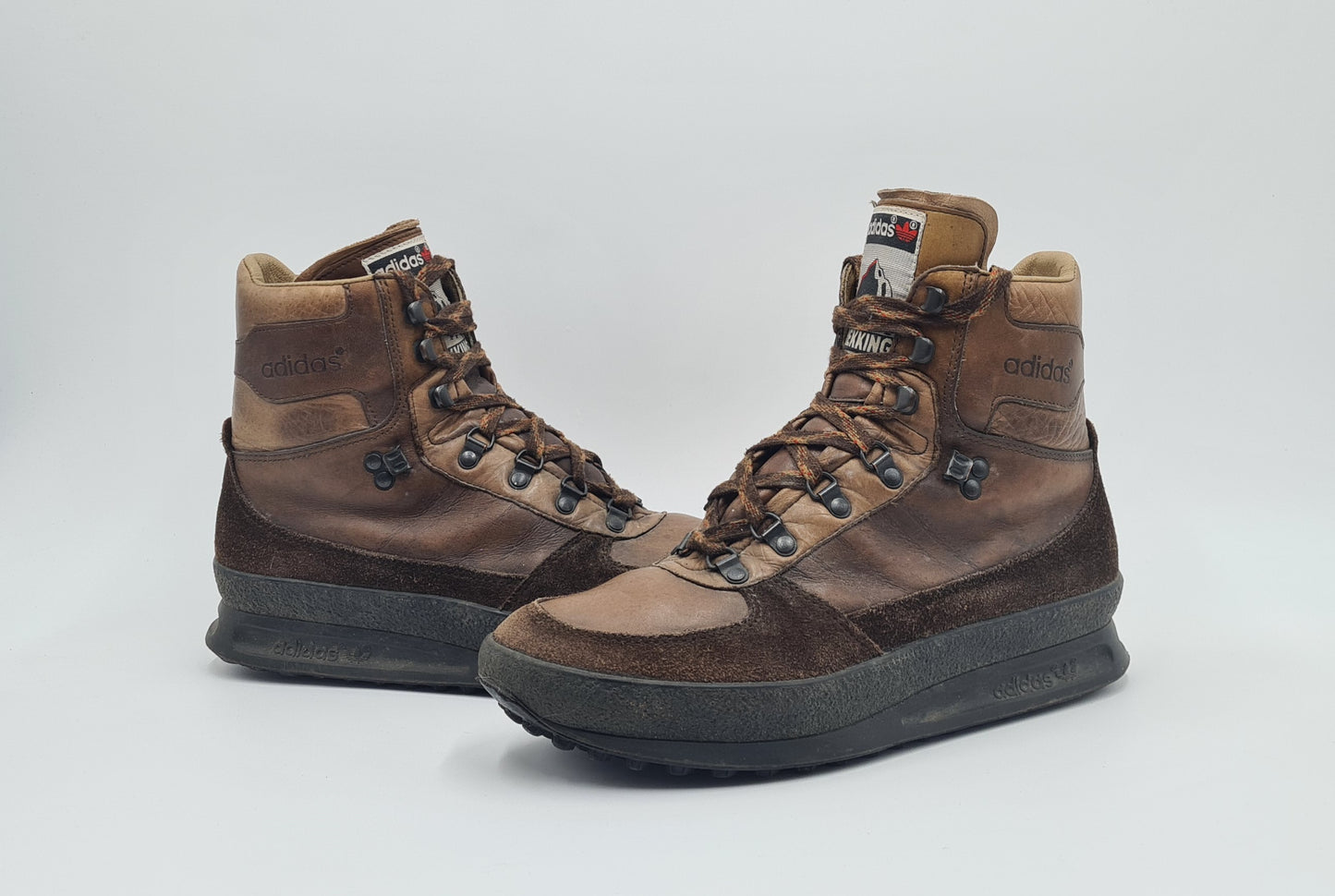 *Ordentlicher Zustand* Vintage 1980er Adidas Allround Outdoor Trekking Boots UK 8,5 / EUR 43 1/3