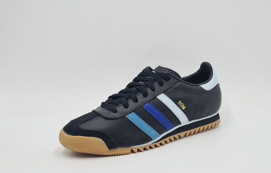 *NEU* 2019 Adidas Rom Retro Schwarz Blau Gr. UK 9,5 / EUR 44