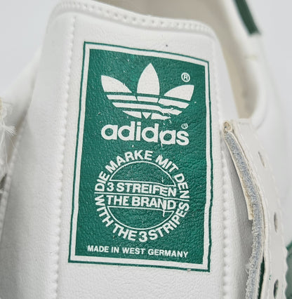*NEU* Vintage 1980er Adidas Rom mit grünen Streifen UK 10 / EUR 44 2/3