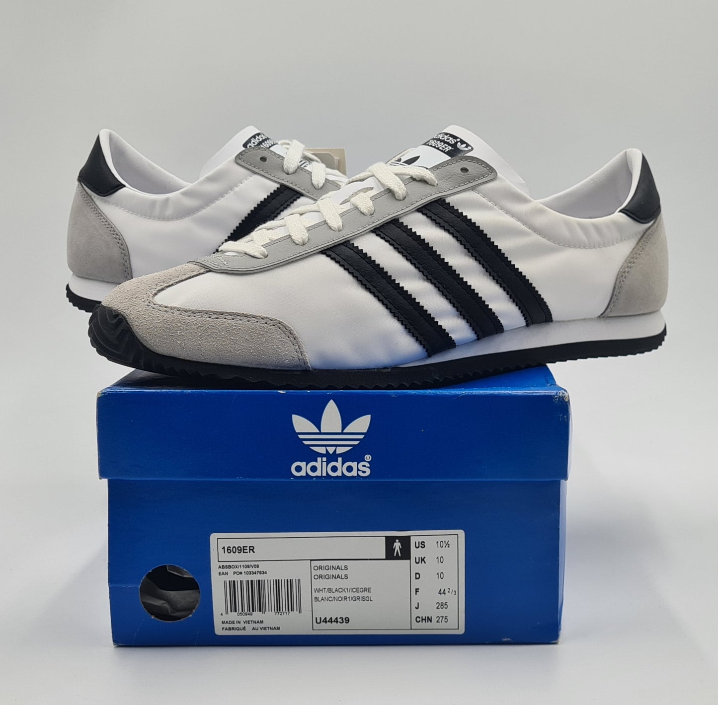 *NEU* 2011 Adidas 1609er Weiß Gr. UK 10 / EUR 44 2/3