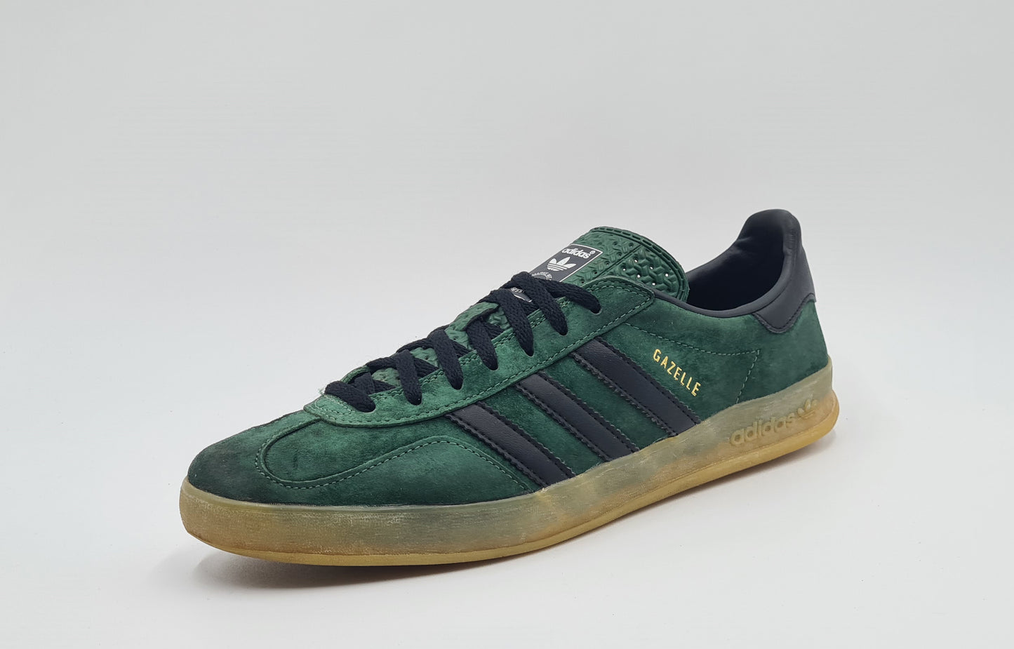 *Guter Zustand* 2012 Adidas Gazelle Indoor Grün Gr. UK 10 / EUR 44 2/3