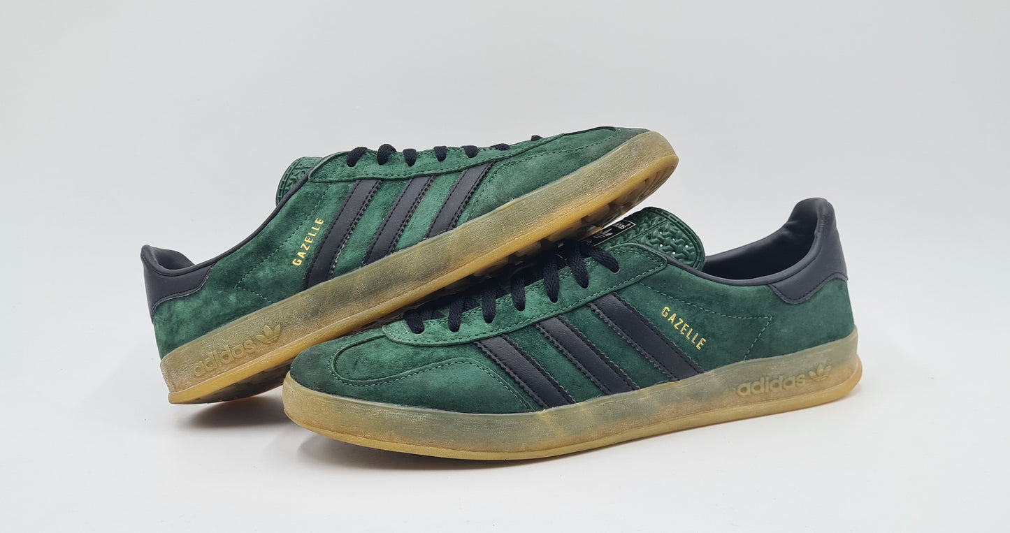 *Guter Zustand* 2012 Adidas Gazelle Indoor Grün Gr. UK 10 / EUR 44 2/3