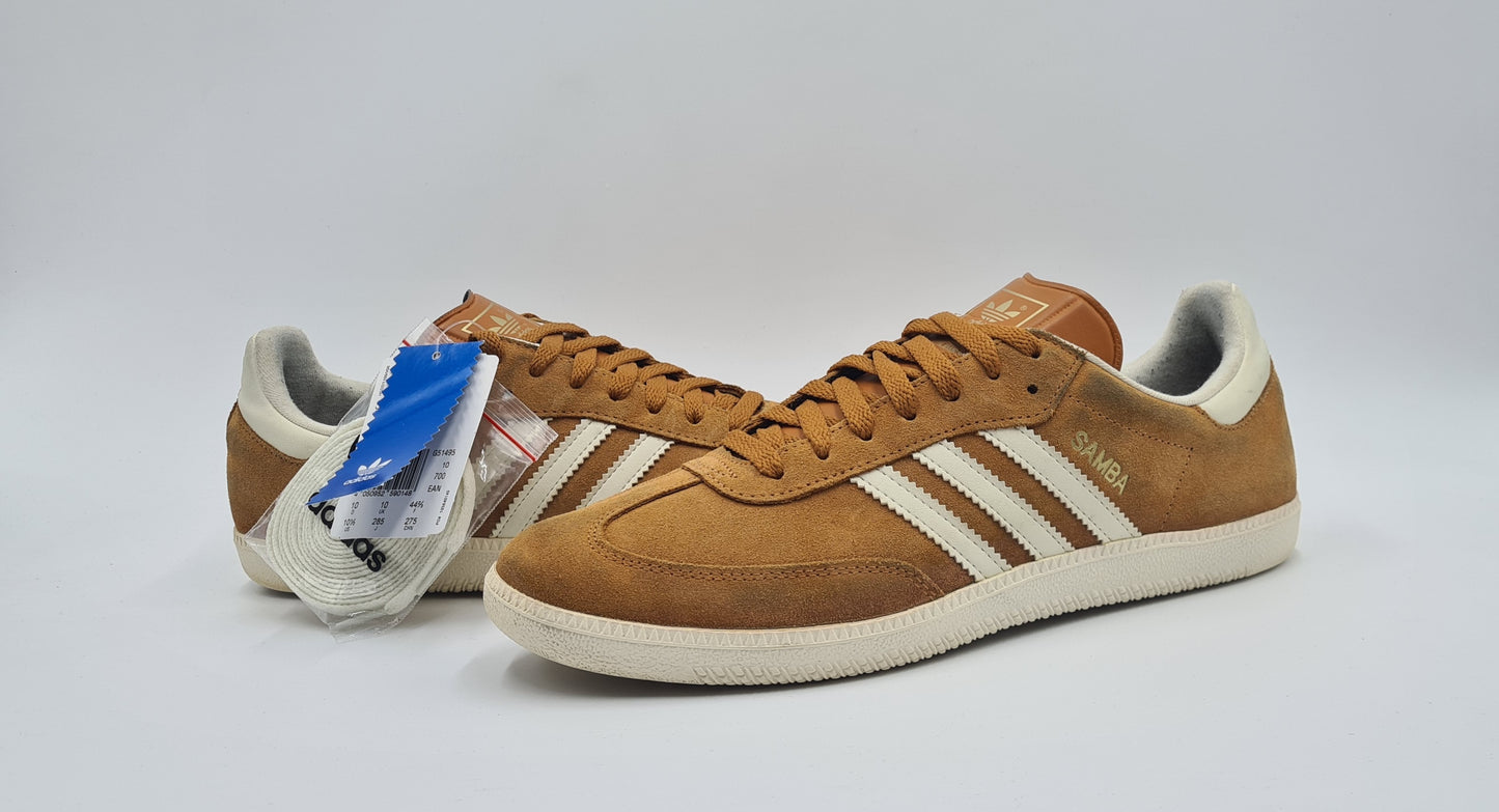 *Guter Zustand* 2011 Adidas Samba Retro Orange Gr. UK 10 / EUR 44 2/3