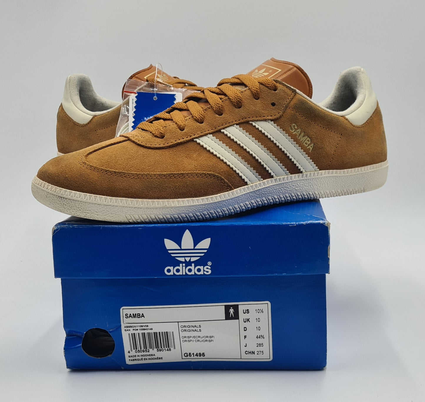 *Guter Zustand* 2011 Adidas Samba Retro Orange Gr. UK 10 / EUR 44 2/3