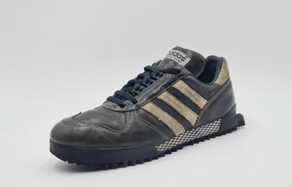 *Guter Zustand* 2002 Adidas Marathon TR Leder Dunkelbraun UK 8 / EUR 42