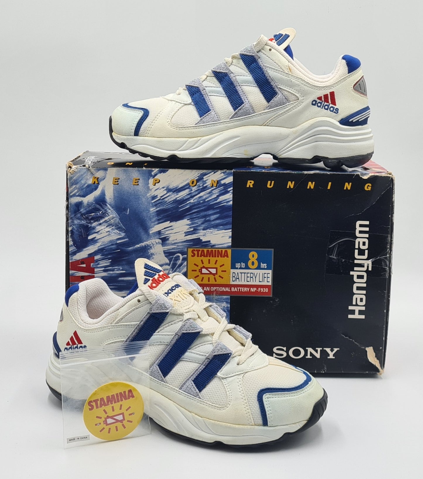 *NEU* Vintage 1995 Adidas X Sony Stamina Lexicon Extra UK 8 / EUR 42