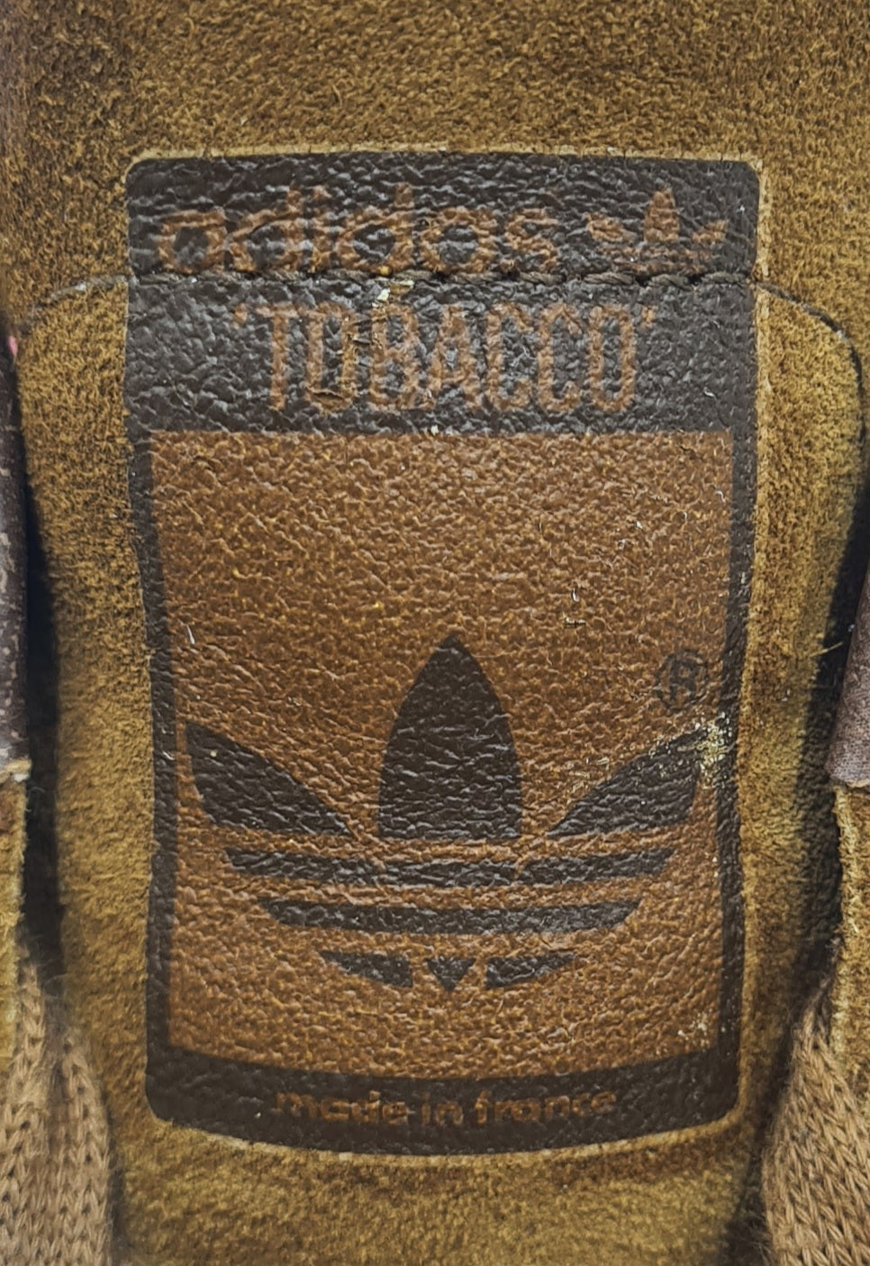 *WIE NEU* Vintage 1980er Adidas Tobacco Made in France UK 8 / EUR 42