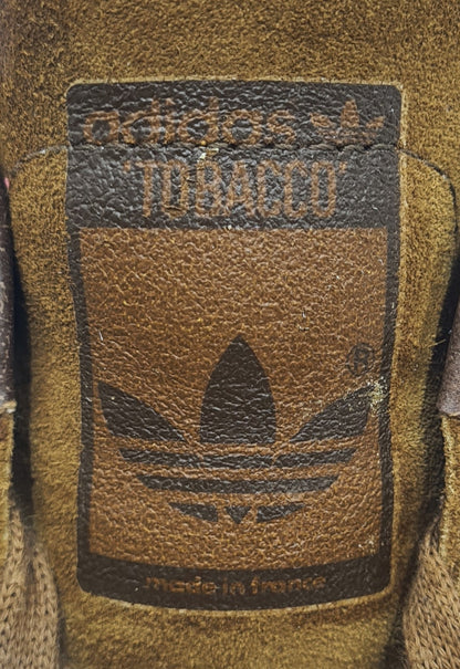 *WIE NEU* Vintage 1980er Adidas Tobacco Made in France UK 8 / EUR 42