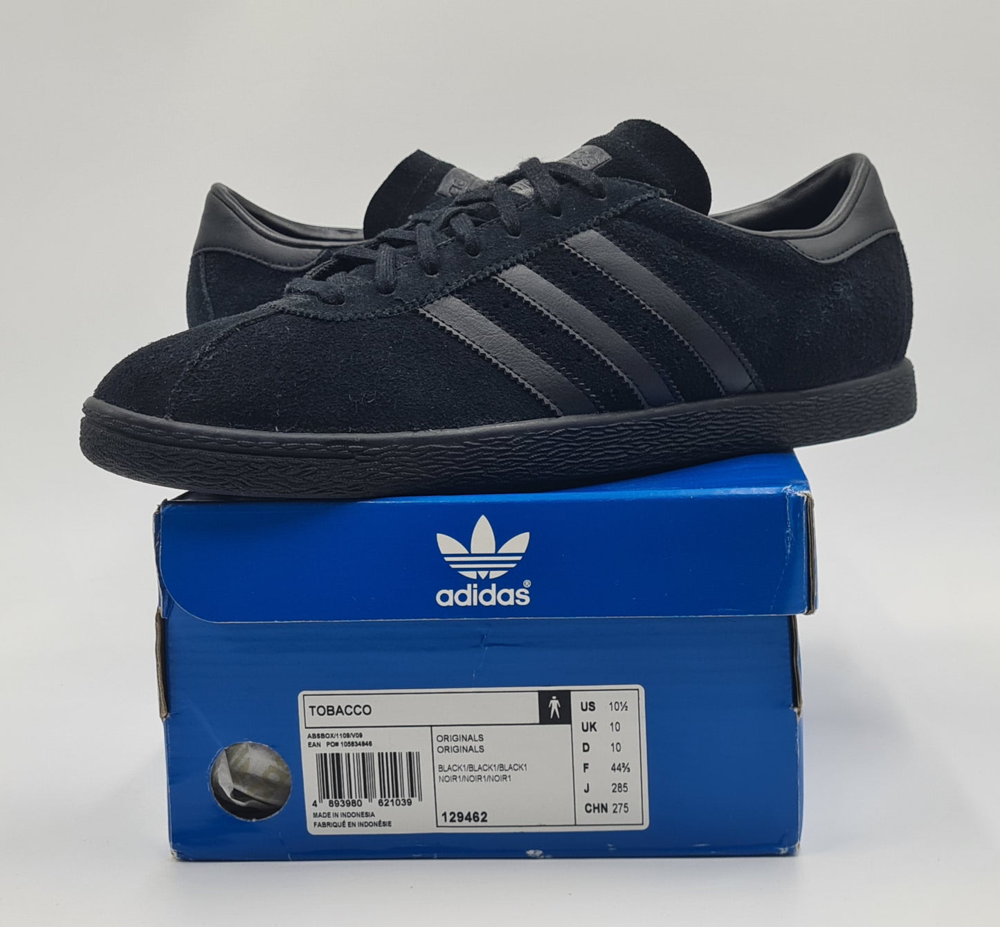 *WIE NEU* 2012 Adidas Tobacco Schwarz Gr. UK 10 / EUR 44 2/3