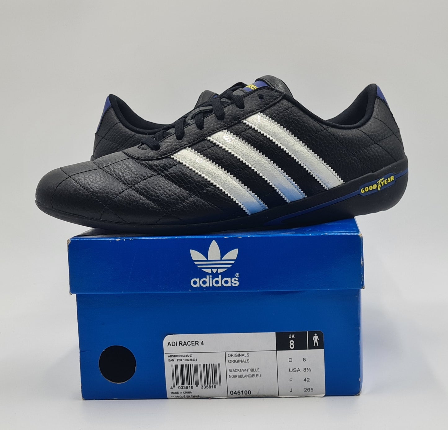 *NEU* 2008 Adidas Adi Racer 4 Good Year Schwarz Gr. UK 8 / EUR 42