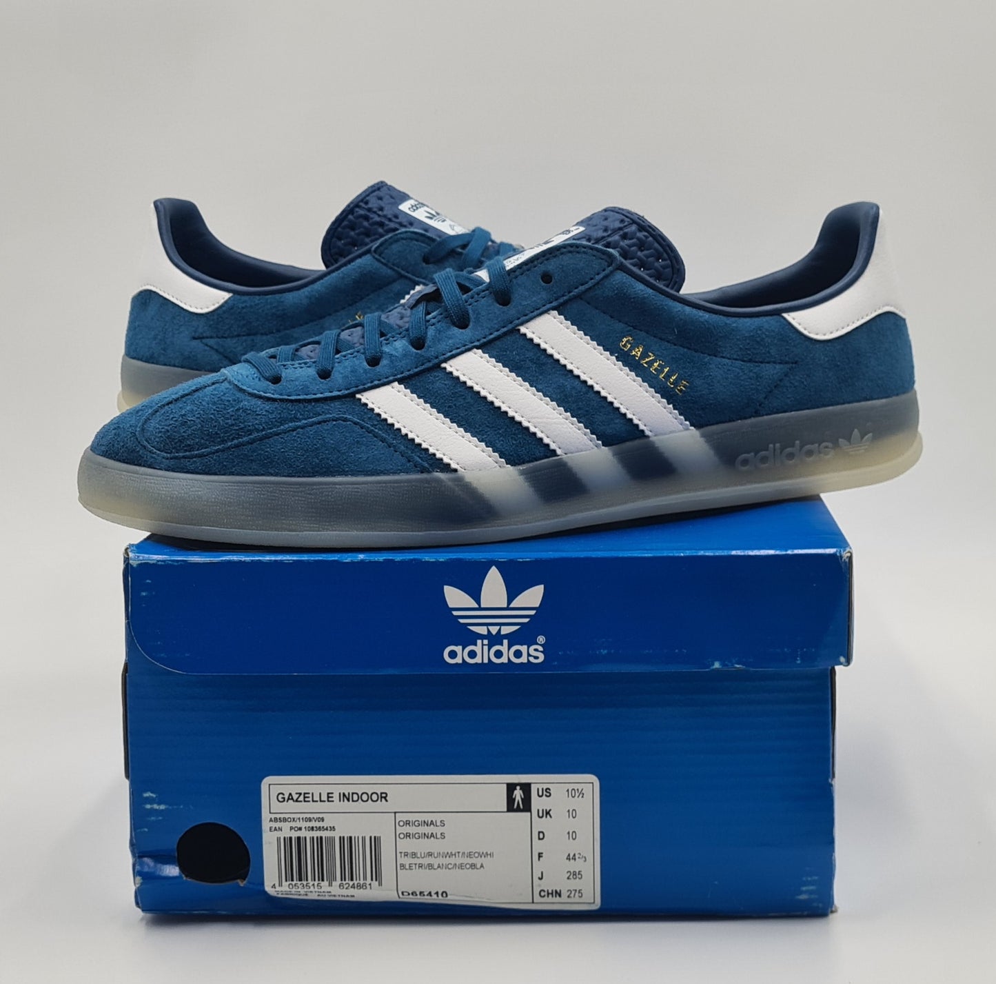 *NEU* 2013 Adidas Gazelle Indoor 'Tribe Blue' Gr. UK 10 / EUR 44 2/3