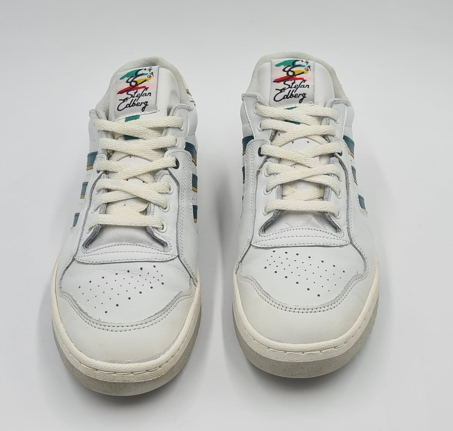 *NEU* Vintage 1980er Adidas Stefan Edberg Made in France UK 9 / EUR 43 1/3