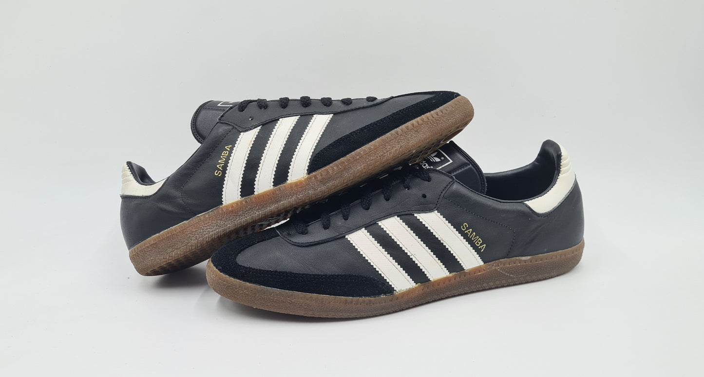 *TOP* Vintage 1986 Adidas Samba schwarz Taiwan UK 10,5 / EUR 45 1/3