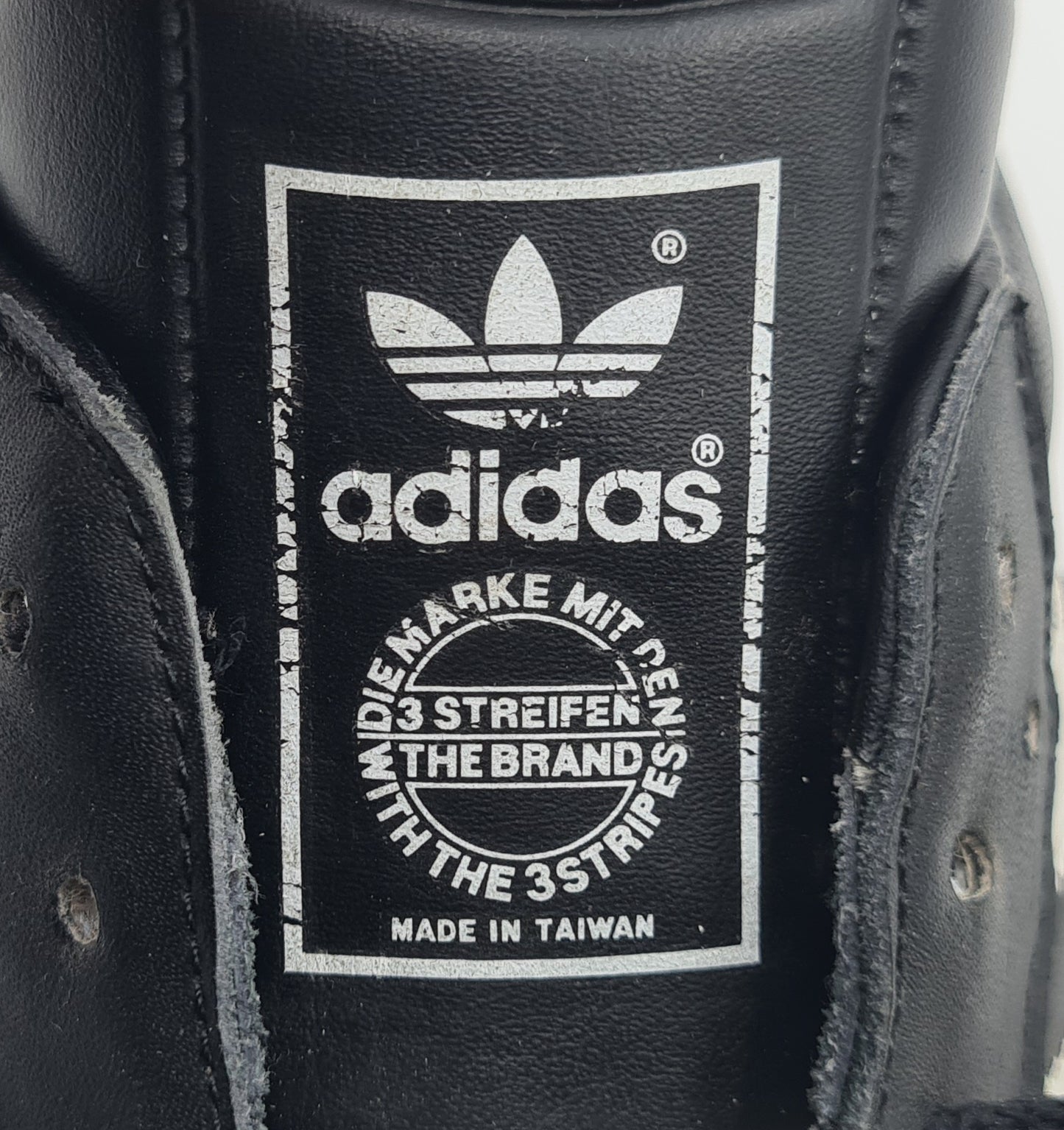 *TOP* Vintage 1986 Adidas Samba schwarz Taiwan UK 10,5 / EUR 45 1/3