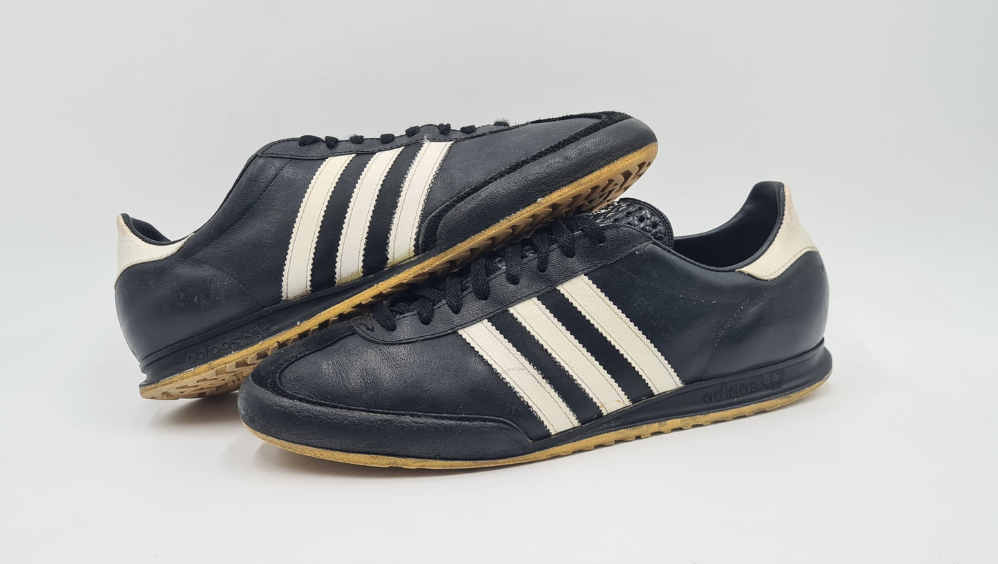 *Guter Zustand* Vintage 1980er Adidas Bamba schwarz UK 9,5 / EUR 44