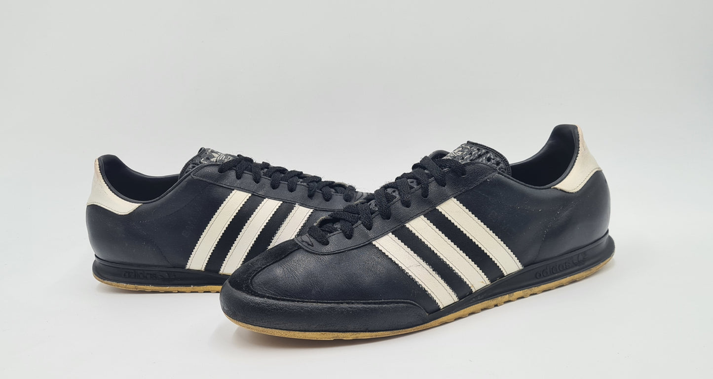 *Guter Zustand* Vintage 1980er Adidas Bamba schwarz UK 9,5 / EUR 44