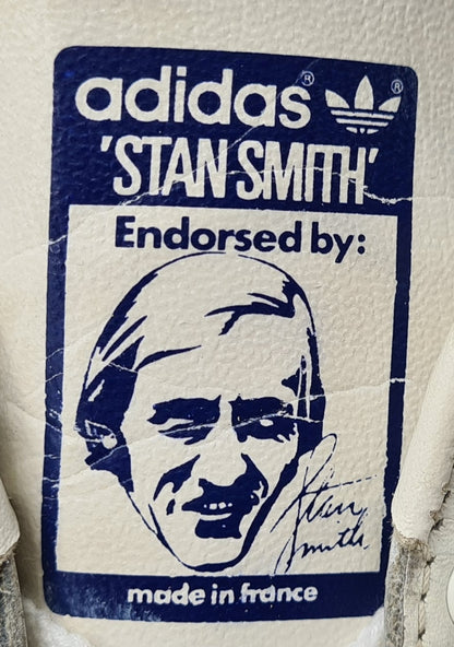 Vintage 1980s Adidas Stan Smith Made in France UK 8 / EUR 42