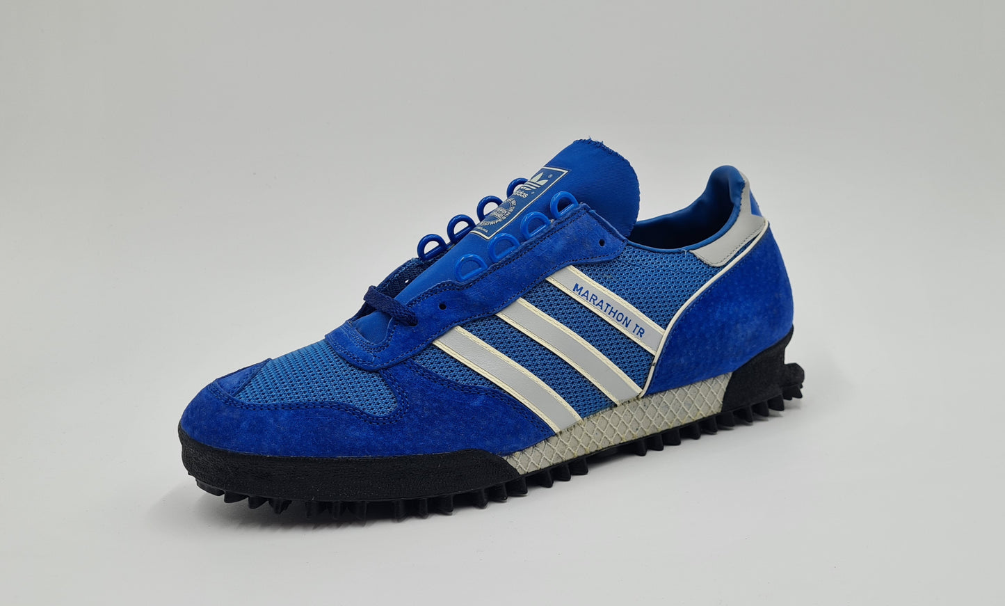 *NEU* Vintage 1980er Adidas Marathon TR Blau Yugoslavia UK 10,5 / EUR 45 1/3