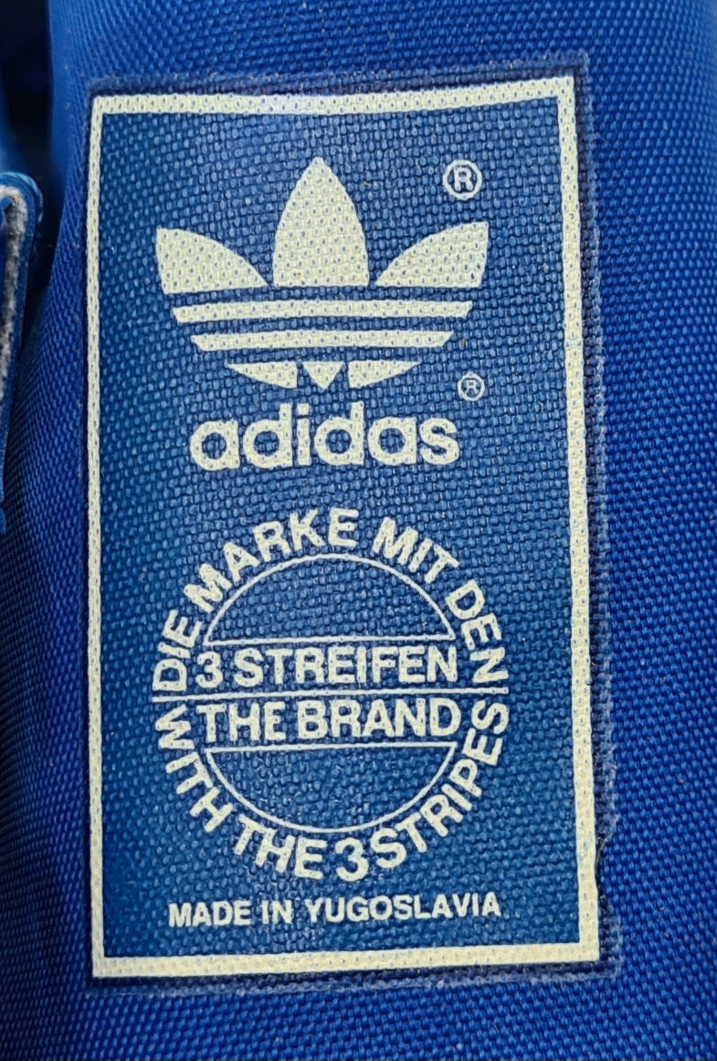*NEU* Vintage 1980er Adidas Marathon TR Blau Yugoslavia UK 10,5 / EUR 45 1/3