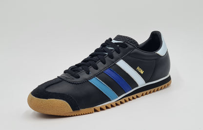 *VGC* 2020 Adidas Rom Retro Black Blue UK 10 / EUR 44 2/3