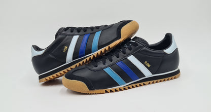 *VGC* 2020 Adidas Rom Retro Black Blue UK 10 / EUR 44 2/3