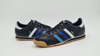 *VGC* 2020 Adidas Rom Retro Black Blue UK 10 / EUR 44 2/3
